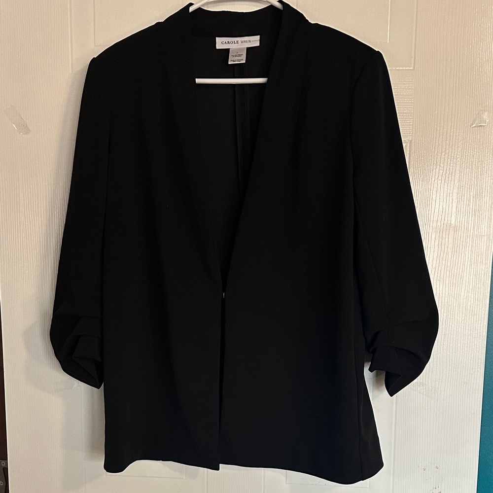 EUC Carole Wren 3/4 Sleeve Blazer with Hook Closure and Accent Sleeve - Picture 4 of 8
